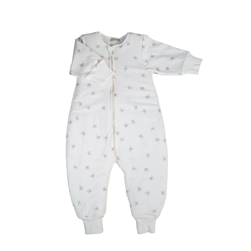 Saco Pijama TOG 3 – 6-18 meses – Colección Libélulas Saco pijama para bebé de 6 a 18 meses con estampado de libélulas multicolor, mangas largas y cremallera de doble carro en algodón orgánico.