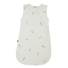 Saco pijama de verano para bebé de 0 a 6 meses con estampado de cometas, sin mangas y con cremallera de doble carro en algodón orgánico.