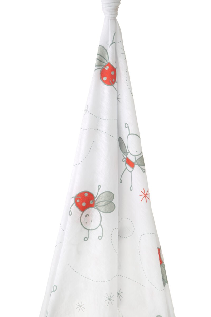 Muselina Algodón ABEJITA ROJA